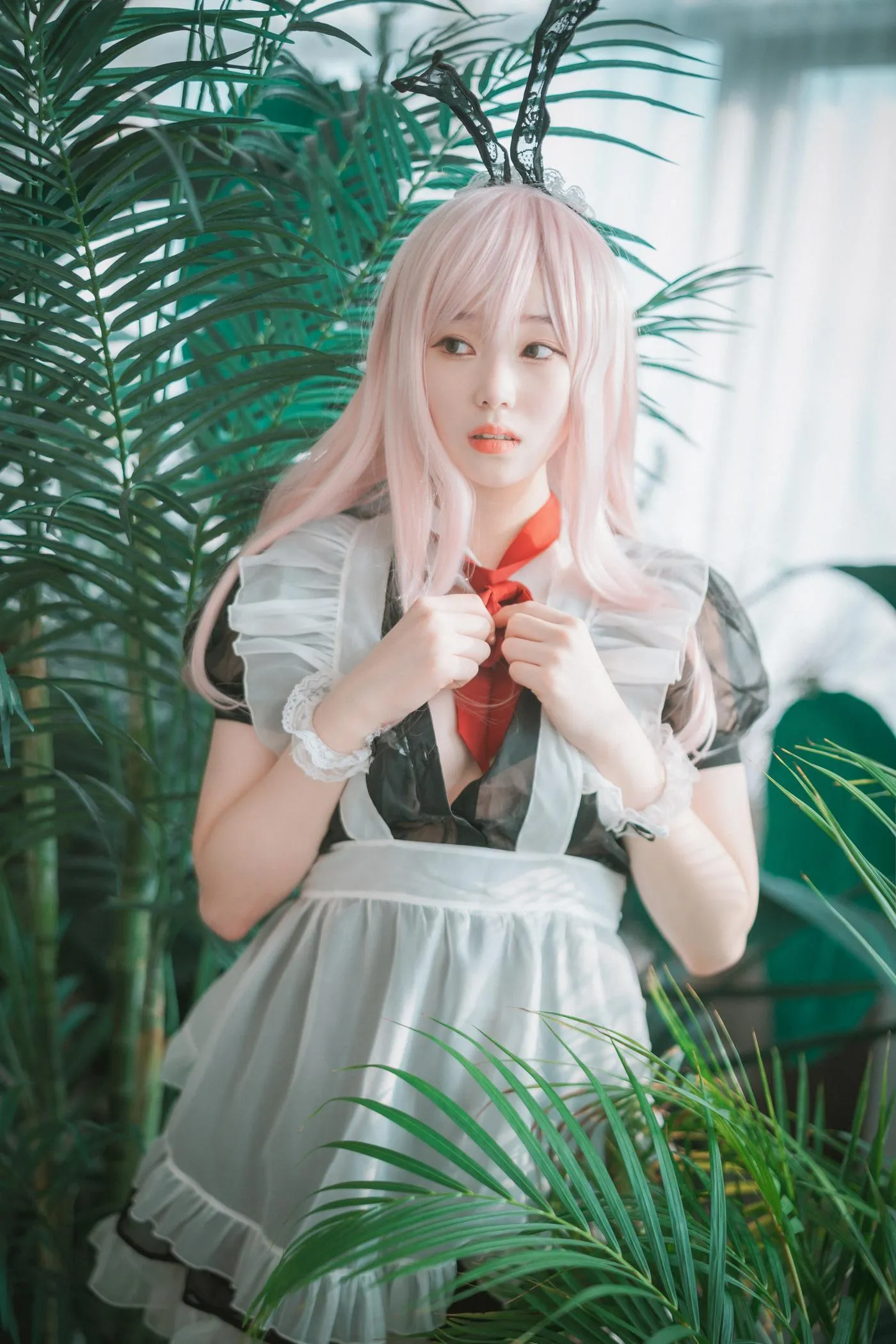 Bambi밤비 – NO.65 [DJAWA] Sheer Bunny Maid [51P]插图4
